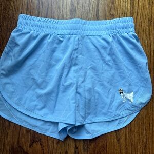 Women’s blue running shorts